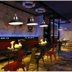 Le moins cher 🤩 AXHUP 2PCS Rétro Vintage Industrielle Lustre Suspension E27 Luminaire Adjustable Pour Salon Chambre Noir Et Blanc ✨ -Suspension Soldes 10355987 4