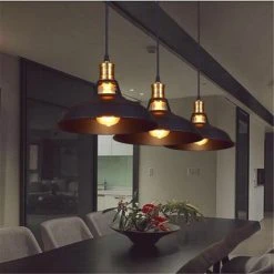 Tout neuf ✨ STOEX Lot De 2 Lustre Suspension Industrielle Vintage E27 Lampe Plafonniers Retro Abat-jour Pour Cuisine Salle à Manger Salon Chambre Restaurant, Noir ❤️ -Suspension Soldes 10640990 3