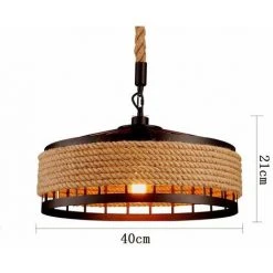 Meilleure vente 🧨 STOEX Retro Suspension Luminaire Industriel 40cm Noir , La Lumière Au Plafond En Fer Corde De Chanvre Vintage Loft Lustre Plafonnier Décoration Pour Salon, Cuisine, Restaurant, Bar 🔔 8 Meilleure vente 🧨 STOEX Retro Suspension Luminaire Industriel 40cm Noir , La Lumière Au Plafond En Fer Corde De Chanvre Vintage Loft Lustre Plafonnier Décoration Pour Salon, Cuisine, Restaurant, Bar 🔔 -Suspension Soldes 10641142 4