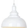 Budget 🎁 STOEX Lustre Suspension Industrielle Vintage E27 290mm Lampe Plafonniers Retro Abat-jour Pour Cuisine Salle à Manger Salon Chambre Restaurant Blanc 😀