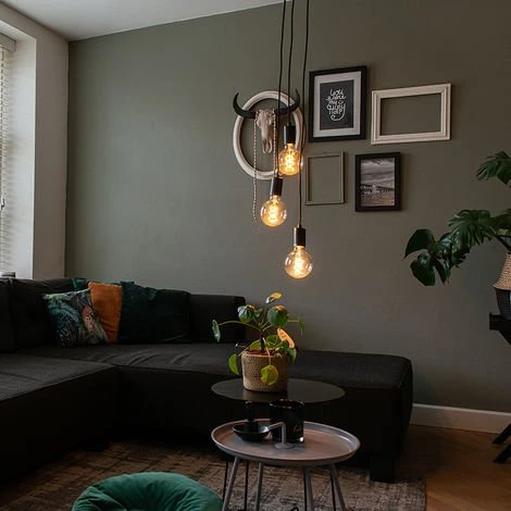 De gros ✨ QAZQA Facil - Suspension Design - 3 Lumière - Ø 250 Mm - Noir - Design,Moderne - Éclairage Intérieur - Salon I Chambre I Cuisine I Salle à Manger - Noir ✔️ 2 De gros ✨ QAZQA Facil - Suspension Design - 3 Lumière - Ø 250 Mm - Noir - Design,Moderne - Éclairage Intérieur - Salon I Chambre I Cuisine I Salle à Manger - Noir ✔️ – Image 2