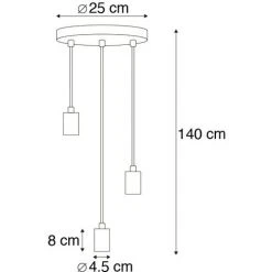 De gros ✨ QAZQA Facil - Suspension Design - 3 Lumière - Ø 250 Mm - Noir - Design,Moderne - Éclairage Intérieur - Salon I Chambre I Cuisine I Salle à Manger - Noir ✔️ 8 De gros ✨ QAZQA Facil - Suspension Design - 3 Lumière - Ø 250 Mm - Noir - Design,Moderne - Éclairage Intérieur - Salon I Chambre I Cuisine I Salle à Manger - Noir ✔️ -Suspension Soldes 11227244 4