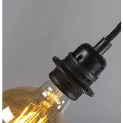 Promo 😍 QAZQA Cava Luxe - Suspension Moderne - 3 Lumière - Ø 400 Mm - Noir - Moderne - Éclairage Intérieur - Salon I Chambre I Cuisine I Salle à Manger - Noir 🔔 -Suspension Soldes 11227561 2