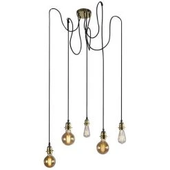 Promo ✨ QAZQA Cava Luxe - Suspension Moderne - 5 Lumière - Ø 950 Mm - Doré/Laiton - Moderne - Éclairage Intérieur - Salon I Chambre - Doré/Laiton 💯