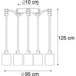 Promo ✨ QAZQA Cava Luxe - Suspension Moderne - 5 Lumière - Ø 950 Mm - Doré/Laiton - Moderne - Éclairage Intérieur - Salon I Chambre - Doré/Laiton 💯 -Suspension Soldes 11227566 4