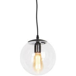 Offres 👍 QAZQA Pallon - Suspension Moderne - 1 Lumière - Ø 200 Mm - Transparent - Moderne - Éclairage Intérieur - Salon I Chambre I Cuisine I Salle à Manger - Transparent 🥰