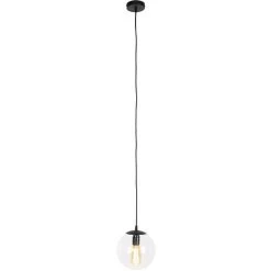 Offres 👍 QAZQA Pallon - Suspension Moderne - 1 Lumière - Ø 200 Mm - Transparent - Moderne - Éclairage Intérieur - Salon I Chambre I Cuisine I Salle à Manger - Transparent 🥰 -Suspension Soldes 11227788 3
