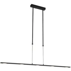 Top 10 ⌛ QAZQA Bold - LED Suspension Moderne - 5 Lumière - L 1300 Mm - Noir - Design,Moderne - Éclairage Intérieur - Salon - Noir ✔️