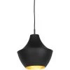 Promo 🎉 QAZQA Depeche - Suspension Moderne - 1 Lumière - Ø 24 Cm - Noir - Moderne - Éclairage Intérieur - Salon I Chambre ✨