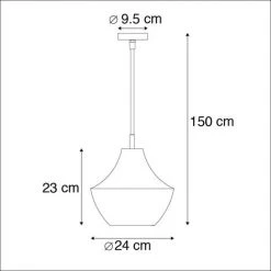 Promo 🎉 QAZQA Depeche - Suspension Moderne - 1 Lumière - Ø 24 Cm - Noir - Moderne - Éclairage Intérieur - Salon I Chambre ✨ -Suspension Soldes 11228263 4