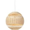 Vente flash 😀 QAZQA Rattan Hl - Suspension Art Deco - 1 Lumière - Ø 400 Mm - Marron - Art Deco - Éclairage Intérieur - Salon I Chambre I Cuisine I Salle à Manger - Marron ⌛