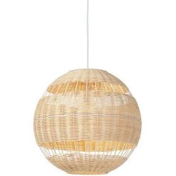 Vente flash 😀 QAZQA Rattan Hl - Suspension Art Deco - 1 Lumière - Ø 400 Mm - Marron - Art Deco - Éclairage Intérieur - Salon I Chambre I Cuisine I Salle à Manger - Marron ⌛