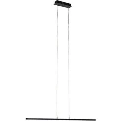 Meilleure affaire 🌟 QAZQA Banda - LED Suspension Moderne - 1 Lumière - L 915 Mm - Noir - Moderne - Éclairage Intérieur - Salon - Noir ❤️