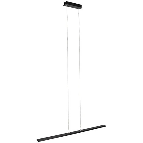 Meilleure affaire 🌟 QAZQA Banda - LED Suspension Moderne - 1 Lumière - L 915 Mm - Noir - Moderne - Éclairage Intérieur - Salon - Noir ❤️ 3 Meilleure affaire 🌟 QAZQA Banda - LED Suspension Moderne - 1 Lumière - L 915 Mm - Noir - Moderne - Éclairage Intérieur - Salon - Noir ❤️ – Image 3