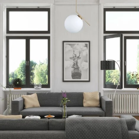 Coupon 🎁 Relaxdays Lampe à Suspension Abat-jour Rond Globe Laiton Métal Luminaire GLOBI Design Retro HxlxP: 75 X 45 X 30 Cm, Matt 🛒 4 Coupon 🎁 Relaxdays Lampe à Suspension Abat-jour Rond Globe Laiton Métal Luminaire GLOBI Design Retro HxlxP: 75 X 45 X 30 Cm, Matt 🛒 – Image 4