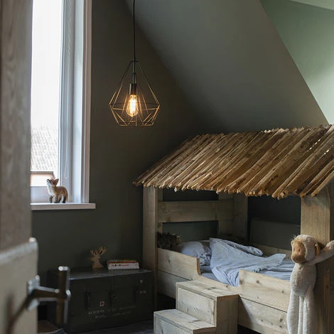 Budget 🌟 QAZQA Carcass - Suspension Moderne - 1 Lumière - Ø 300 Mm - Noir - Moderne - Éclairage Intérieur - Salon I Chambre I Cuisine I Salle à Manger - Noir 🌟 2 Budget 🌟 QAZQA Carcass - Suspension Moderne - 1 Lumière - Ø 300 Mm - Noir - Moderne - Éclairage Intérieur - Salon I Chambre I Cuisine I Salle à Manger - Noir 🌟 – Image 2