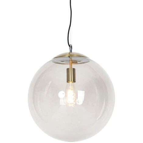 Grosses soldes 🎉 QAZQA Ball - Suspension Moderne - 1 Lumière - Ø 400 Mm - Doré/Laiton - Moderne,Rétro - Éclairage Intérieur - Salon I Chambre I Cuisine I Salle à Manger - Doré/Laiton ❤️ 1 Grosses soldes 🎉 QAZQA Ball - Suspension Moderne - 1 Lumière - Ø 400 Mm - Doré/Laiton - Moderne,Rétro - Éclairage Intérieur - Salon I Chambre I Cuisine I Salle à Manger - Doré/Laiton ❤️