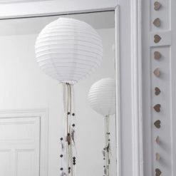 Meilleur prix ⌛ SKYLANTERN 12x Lanterne Papier 30 Cm Blanc - Suspension Boule Papier 30 Cm (12'') Type Lanterne Japonaise Pour Decoration Mariage - 12 Pièces - Le Must De La Gamme De Lampions Papier - Notice En Français. - Blanc ✨ -Suspension Soldes 11947648 3