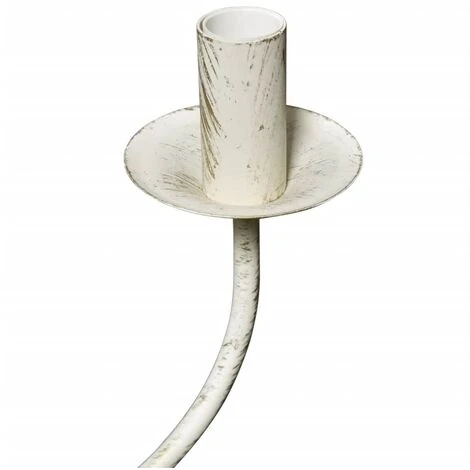 Vente flash 🥰 Lustre 8 X E14 Ampoules Métal Blanc Antique VidaXL 🧨 5 Vente flash 🥰 Lustre 8 X E14 Ampoules Métal Blanc Antique VidaXL 🧨 – Image 5