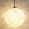 Top 10 🥰 STOEX Blanc Rétro Suspension Luminaire En Rotin Globe Rond 15cm , Lustre Abat-jour DIY Lampe Plafond E27 Pour Salon Restaurant Centre Commercial Bar ✨
