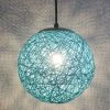 Les meilleures critiques de ⌛ STOEX Bleu Rétro Suspension Luminaire En Rotin Globe Rond 15cm , Lustre Abat-jour DIY Lampe Plafond E27 Pour Salon Restaurant Centre Commercial Bar ⭐