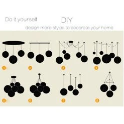 Meilleure affaire 💯 STOEX Noir Rétro Suspension Luminaire En Rotin Globe Rond 15cm , Lustre Abat-jour DIY Lampe Plafond E27 Pour Salon Restaurant Centre Commercial Bar ⌛ -Suspension Soldes 12476481 5