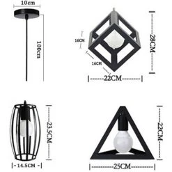 Top 10 🧨 AXHUP Lot De 3 Suspension Luminaire Industrielle Noir Lustre Abat-jour Metal Lampe De Plafond ⭐ 7 Top 10 🧨 AXHUP Lot De 3 Suspension Luminaire Industrielle Noir Lustre Abat-jour Metal Lampe De Plafond ⭐ -Suspension Soldes 12955905 4