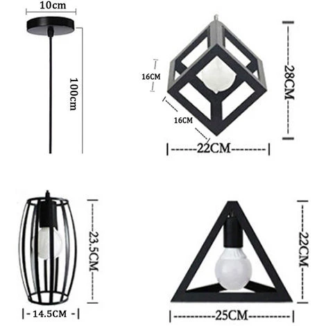 Top 10 🧨 AXHUP Lot De 3 Suspension Luminaire Industrielle Noir Lustre Abat-jour Metal Lampe De Plafond ⭐ 4 Top 10 🧨 AXHUP Lot De 3 Suspension Luminaire Industrielle Noir Lustre Abat-jour Metal Lampe De Plafond ⭐ – Image 4