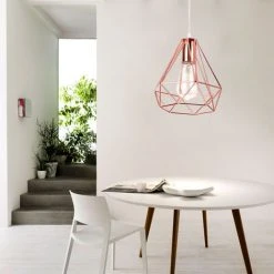 Top 10 👍 AXHUP LUSTRE - SUSPENSION OR ROSE Luminaire Abat-jour Metal Lampe Suspension E27 20cm 🌟 -Suspension Soldes 12955941 3