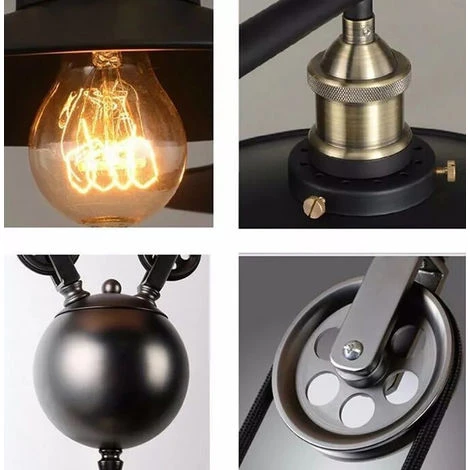 Vente flash 🎉 BARCELONA LED Lampe Suspension "Clock Work" | Noir - Noir 🎉 4 Vente flash 🎉 BARCELONA LED Lampe Suspension "Clock Work" | Noir - Noir 🎉 – Image 4