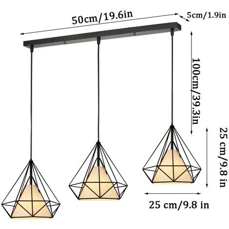 Vente flash 🌟 AXHUP Suspension Luminaire Industrielle 3 Tete Retro Lustre Abat-jour Metal Noir ✔️ 5 Vente flash 🌟 AXHUP Suspension Luminaire Industrielle 3 Tete Retro Lustre Abat-jour Metal Noir ✔️ – Image 5