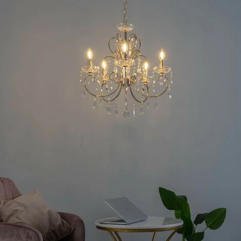 Top 10 ⌛ KOSILUM Lustre Cristal Doré - Pavia - Doré / Laiton ✨ 2 Top 10 ⌛ KOSILUM Lustre Cristal Doré - Pavia - Doré / Laiton ✨ – Image 2