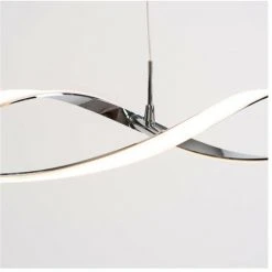 Sortie 🎁 KOSILUM Suspension LED Double Barres Ondulées 110 Cm - Galba - Argenté / Chromé 😉 -Suspension Soldes 13431531 4