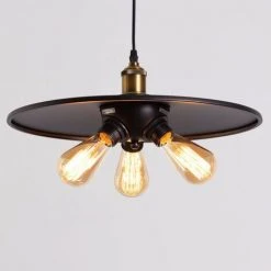 Tout neuf 🤩 KOSILUM Suspension Industrielle Noire 3 Ampoules - Hestia - Noir ✔️