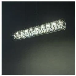 Vente flash ✨ KOSILUM Grande Suspension Verre Cylindrique Design LED 27W - Ino - Transparent 😉 -Suspension Soldes 13431616 3