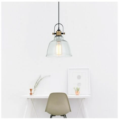 Top 10 ⭐ KOSILUM Lampe Suspendue Industrielle Verre Transparent - Linz - Transparent 🎉 5 Top 10 ⭐ KOSILUM Lampe Suspendue Industrielle Verre Transparent - Linz - Transparent 🎉 – Image 5