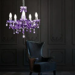 Remise ✔️ Lustre Design Plafonnier Suspension Violet Salon Pendule Lustres Cristal Luminaire Globo 63115-5 ✨ 9 Remise ✔️ Lustre Design Plafonnier Suspension Violet Salon Pendule Lustres Cristal Luminaire Globo 63115-5 ✨ -Suspension Soldes 13539919 5