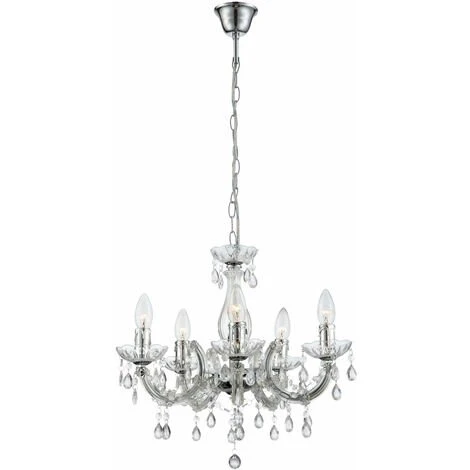 Remise 👍 Luminaire Suspendu Lustre Lustre En Cristal Plafonnier Chambre éclairage Globo 63116-5 ❤️ 1 Remise 👍 Luminaire Suspendu Lustre Lustre En Cristal Plafonnier Chambre éclairage Globo 63116-5 ❤️