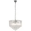 Bon marché 🎁 Cristal Suspendu Luminaire Chrome Pendule Lustre Plafonnier Salon éclairage Clair Globo 15303 👍