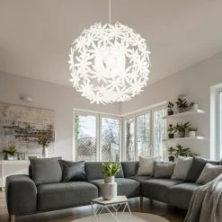 Budget 👏 Lampe Pendule Design Chambre Plafond Lampe Suspendue Fleurs Spot Blanc Globo 15024 ✨ -Suspension Soldes 13635859 3