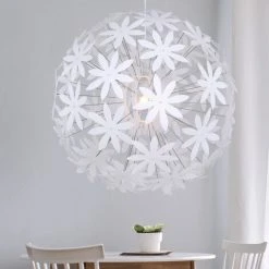Budget 👏 Lampe Pendule Design Chambre Plafond Lampe Suspendue Fleurs Spot Blanc Globo 15024 ✨ -Suspension Soldes 13635859 5