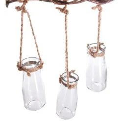 Budget 🛒 ATMOSPHERA, CRÉATEUR D'INTÉRIEUR Suspension 5 Soliflores En Bois Nomade - Beige 🧨 -Suspension Soldes 13668181 2