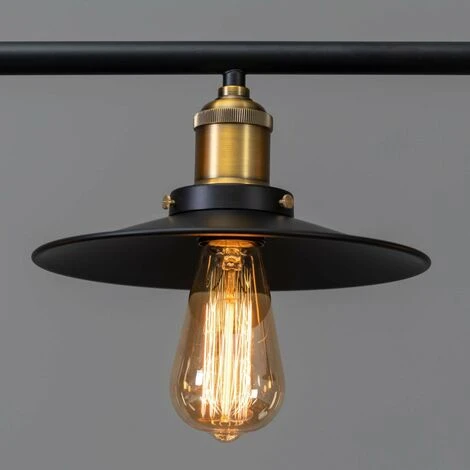 Remise ✔️ KOSILUM Lampe Industrielle Suspension - Triple Piattino - Noir 😉 4 Remise ✔️ KOSILUM Lampe Industrielle Suspension - Triple Piattino - Noir 😉 – Image 4