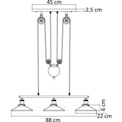 Remise ✔️ KOSILUM Lampe Industrielle Suspension - Triple Piattino - Noir 😉 9 Remise ✔️ KOSILUM Lampe Industrielle Suspension - Triple Piattino - Noir 😉 -Suspension Soldes 13669282 5