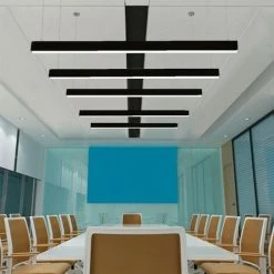 Sortie ❤️ BARCELONA LED Suspension Linéaire LED 60W 180cm 5100lm | Noir - Noir 🎉 -Suspension Soldes 14820670 3