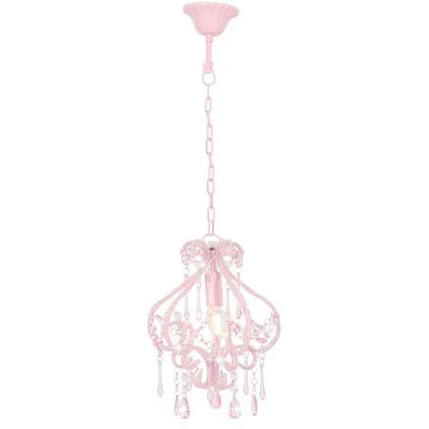 Bon marché 🎁 VidaXL Plafonnier Avec Perles Rose Rond E14 - Rose 🧨 3 Bon marché 🎁 VidaXL Plafonnier Avec Perles Rose Rond E14 - Rose 🧨 – Image 3