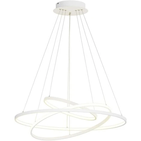 Vente flash 👏 LUCANDE LED Suspension à Intensité Variable 'Ezana' En Métal Pour Salon & Salle à Manger - Blanc ⌛ 1 Vente flash 👏 LUCANDE LED Suspension à Intensité Variable 'Ezana' En Métal Pour Salon & Salle à Manger - Blanc ⌛