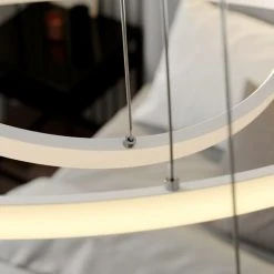 Vente flash 👏 LUCANDE LED Suspension à Intensité Variable 'Ezana' En Métal Pour Salon & Salle à Manger - Blanc ⌛ 6 Vente flash 👏 LUCANDE LED Suspension à Intensité Variable 'Ezana' En Métal Pour Salon & Salle à Manger - Blanc ⌛ -Suspension Soldes 14902064 3