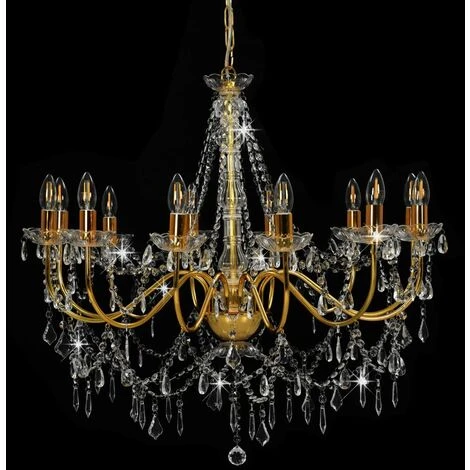Offres ⭐ VidaXL Lustre Avec Perles Doré 12 Ampoules E14 - Or 😀 4 Offres ⭐ VidaXL Lustre Avec Perles Doré 12 Ampoules E14 - Or 😀 – Image 4