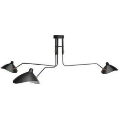Sortie 🌟 PRIVATEFLOOR Lampe Suspension George B2 - Métal Noir - Laiton, Fer, Metal - Noir ✨